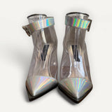 Sandália Dolce & Gabbana Iridescent PVC Pointed Short Boots Holográfico