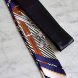 Twilly Hermès Mors a Jouets Silk & Lambskin Noir I Bleu I Caramel Longo