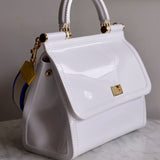 Bolsa Dolce & Gabbana Sicily Branca com Ferragens Douradas