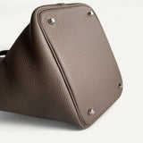 Bolsa Hermès Picotin Lock 22 Etoupe Clemence  com Ferragem Palladium