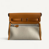 Bolsa Hermès Herbag Mini Toile Écru com Ferragens Palladium