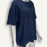 Camiseta Christian Dior Oblique Azul Brocada