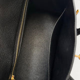 Bolsa Hermès Birkin 25 Togo Noir com Ferragens Gold