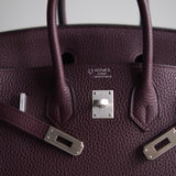 Bolsa Hermès Birkin 25 Togo Rouge Bordeaux Com Ferragens Palladium