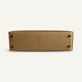 Bolsa  Hermès Mini Kelly Chevre Dore com Ferragens Permabrass