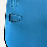 Bolsa Hermès Mini Jypsière Clemence Bleu Jeans Ferragens Palladium