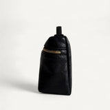 Bolsa Loro Piana Extra Pocket L19 Ostrich Black com Ferragens Douradas