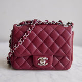 Bolsa Chanel Mini Square Flap Vinho