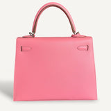 Bolsa Hermès Kelly 25 Epsom Rose Confetti com Ferragens Palladium