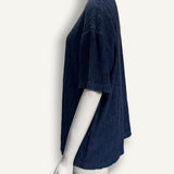 Camiseta Christian Dior Oblique Azul Brocada