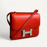Bolsa Hermès Constance 18 Rouge com Ferragens Palladium