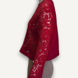 Casaco Valentino Renda Vermelho