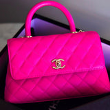 Bolsa Chanel Tiracolo Classic Top Handle Rosa