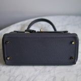 Bolsa Hermès Kelly 28 Togo Gris Misty com Ferragens Gold