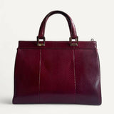 Bolsa Gucci Zumi Phyton Burgundy com Ferragens Prateadas