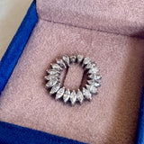 Anel Navete Diamante 2.96ct Ouro Branco 18k