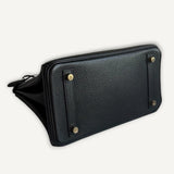 Bolsa Hermès Birkin 25 Togo Black com Ferragens Gold