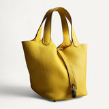 Bolsa Hermès Picotin 18 Limoncello Clemence com Ferragens Palladium