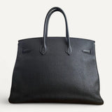 Bolsa Hermès Birkin 35 Togo Noir com Ferragens Palladium
