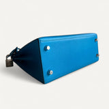 Bolsa Hermès Kelly 25 Sellier Bleu Zanzibar com Ferragens Palladium - Stamp Y
