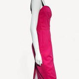 Vestido Midi Dolce & Gabbana Rosa com Alça Preta - Tam 40