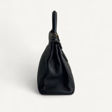 Bolsa Hermés Kelly 32 Togo Noir com Ferragens Gold