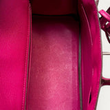 Bolsa Hermès Birkin 25 Croco Shiny Rose Scheherazade  com Ferragens Palladium