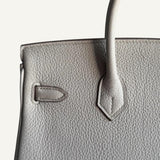 Bolsa Hermès Birkin 25 Togo Beton com Ferragens Palladium
