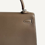 Bolsa Hermès Kelly 25 Epsom Etoupe com Ferragens Palladium