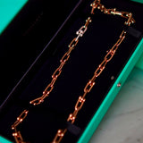 Colar Tiffany Elos G com Diamantes Ouro Rosa