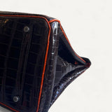 Bolsa Hermès Birkin 35 Crocodile Porosus Shiny Miel Orange com Ferragens Palladium