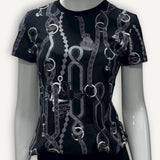 Camiseta Hermès em Algodão Estampada