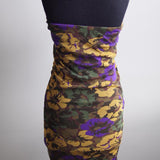 Vestido Saint Laurent Floral Strapless