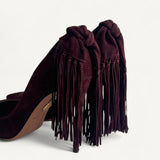 Scarpin Aquazzura Firenze Wild Thing Camurça Vinho