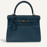 Bolsa Hermès Kelly 28 Togo Malachite com Ferragens Palladium
