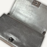 Bolsa Chanel Boy Couro de Arraia Cinza