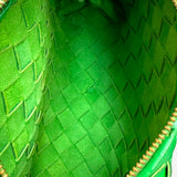 Bolsa Bottega Veneta Candy Loop Verde com Ferragens Douradas
