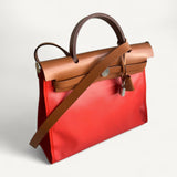 Bolsa Hermès Herbag 31 Orange Mecano com Ferragens Palladium