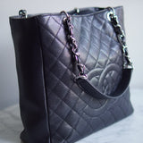 Bolsa Chanel Petit Shopping Tote Couro Caviar Preta