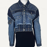Jaqueta Dolce & Gabbana patchwork reconstructed denim jacket