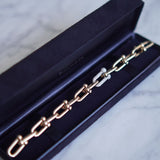 Pulseira Tiffany Elos Grandes com Diamantes Rose Gold