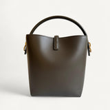 Bolsa Saint Laurent LE 37 Bucket Verde com Ferragens Douradas