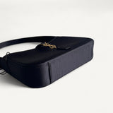 Bolsa Saint Laurent Le 5 à 7 Mini Preta com Ferragens Douradas