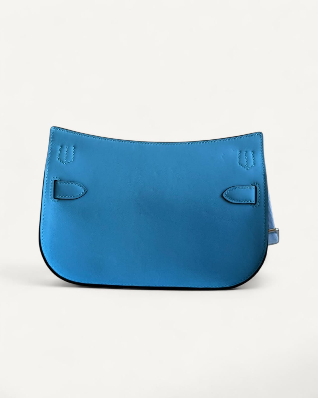 Bolsa Hermès Mini Jypsière Clemence Bleu Jeans Ferragens Palladium