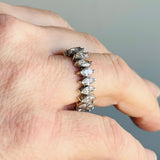 Anel Navete Diamante 2.96ct Ouro Branco 18k