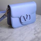Bolsa Valentino Vsling Calfskin Light Blue Small