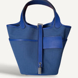 Bolsa Hermès Picotin 18 Cargo Bleu com Ferragens Palladium