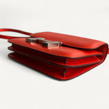 Bolsa Hermès Constance 18 Rouge com Ferragens Palladium