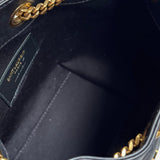 Bolsa Saint Laurent Niki Bucket Preta com Ferragens Douradas