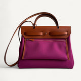 Bolsa Hermès Herbag 31 Rose Pourpre com Ferragens Palladium